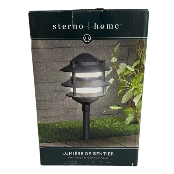 NIB Sterno Home Tiered Outdoor Lantern Aluminum Low Voltage LED Pathway Light - Picture 3 of 4